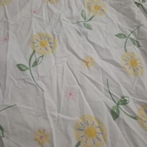 Pottery Barn Kids Green Dandelion Flower Twin Fitted Sheet 100% Cotton
